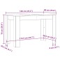 vidaXL Tavolo da Pranzo Nero 120x60x76 cm in Legno Multistrato vidaXL Tavolo da Pranzo Nero 120x60x76 cm in Legno Multistrato