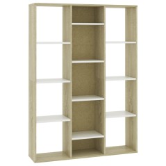 vidaXL Libreria/Divisorio Bianco Rovere Sonoma 100x24x140 Multistrato