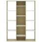vidaXL Libreria/Divisorio Bianco Rovere Sonoma 100x24x140 Multistrato vidaXL Libreria/Divisorio Bianco Rovere Sonoma 100x24x140 Multistrato