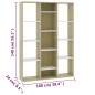 vidaXL Libreria/Divisorio Bianco Rovere Sonoma 100x24x140 Multistrato vidaXL Libreria/Divisorio Bianco Rovere Sonoma 100x24x140 Multistrato