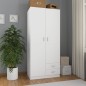 vidaXL Armadio Bianco 80x52x180 cm in Legno Multistrato vidaXL Armadio Bianco 80x52x180 cm in Legno Multistrato