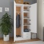 vidaXL Armadio Bianco 80x52x180 cm in Legno Multistrato vidaXL Armadio Bianco 80x52x180 cm in Legno Multistrato