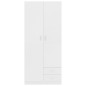 vidaXL Armadio Bianco 80x52x180 cm in Legno Multistrato vidaXL Armadio Bianco 80x52x180 cm in Legno Multistrato