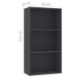 vidaXL Libreria a 3 Ripiani Grigia 60x30x114 cm in Legno Multistrato vidaXL Libreria a 3 Ripiani Grigia 60x30x114 cm in Legno Multistrato