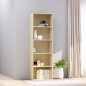 vidaXL Libreria 5 Ripiani Bianco Rovere Sonoma 60x30x189cm Multistrato vidaXL Libreria 5 Ripiani Bianco Rovere Sonoma 60x30x189cm Multistrato