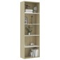 vidaXL Libreria 5 Ripiani Bianco Rovere Sonoma 60x30x189cm Multistrato vidaXL Libreria 5 Ripiani Bianco Rovere Sonoma 60x30x189cm Multistrato