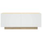 vidaXL Mobile TV Bianco e Rovere Sonoma 100x35x40 cm Legno Multistrato vidaXL Mobile TV Bianco e Rovere Sonoma 100x35x40 cm Legno Multistrato