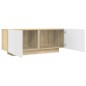 vidaXL Mobile TV Bianco e Rovere Sonoma 100x35x40 cm Legno Multistrato vidaXL Mobile TV Bianco e Rovere Sonoma 100x35x40 cm Legno Multistrato