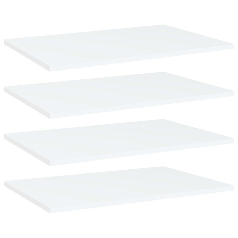 vidaXL Ripiani per Libreria 4pz Bianchi 60x40x1,5 cm Legno Multistrato vidaXL Ripiani per Libreria 4pz Bianchi 60x40x1,5 cm Legno Multistrato