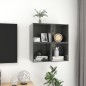 vidaXL Mobili a Muro 4pz Grigio Lucido 37x37x37 cm Legno Multistrato vidaXL Mobili a Muro 4pz Grigio Lucido 37x37x37 cm Legno Multistrato