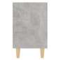 vidaXL Comodini Gambe in Legno Massello 2pz Grigio Cemento 40x30x50 cm vidaXL Comodini Gambe in Legno Massello 2pz Grigio Cemento 40x30x50 cm