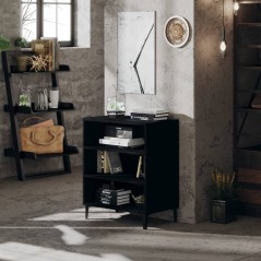 vidaXL Credenza Nera 57x35x70 cm in Legno Multistrato