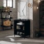 vidaXL Credenza Nera 57x35x70 cm in Legno Multistrato
