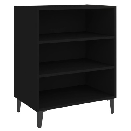 vidaXL Credenza Nera 57x35x70 cm in Legno Multistrato