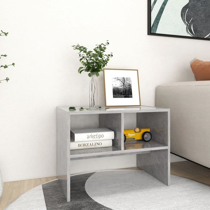 vidaXL Tavolino Grigio Cemento 60x40x45 cm in Legno Multistrato vidaXL Tavolino Grigio Cemento 60x40x45 cm in Legno Multistrato