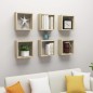 vidaXL Mensole a Cubo 6 pz Rovere Sonoma 30x15x30 cm vidaXL Mensole a Cubo 6 pz Rovere Sonoma 30x15x30 cm