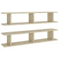 vidaXL Mensole Parete 2pz Rovere Sonoma 105x18x20cm Legno Multistrato vidaXL Mensole Parete 2pz Rovere Sonoma 105x18x20cm Legno Multistrato