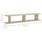 vidaXL Mensole Parete 2pz Rovere Sonoma 105x18x20cm Legno Multistrato vidaXL Mensole Parete 2pz Rovere Sonoma 105x18x20cm Legno Multistrato