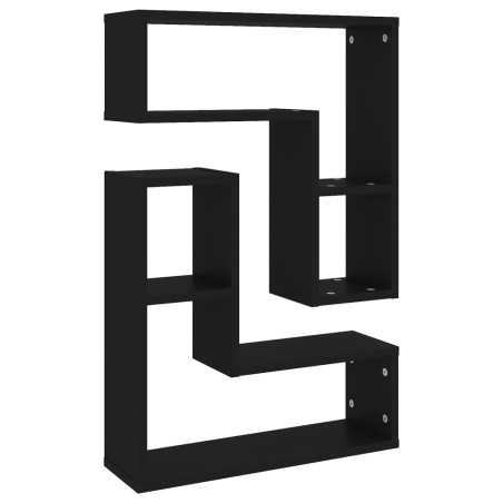 vidaXL Mensole a Muro 2 pz Nere 50x15x50 cm in Legno Multistrato