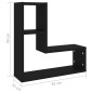 vidaXL Mensole a Muro 2 pz Nere 50x15x50 cm in Legno Multistrato vidaXL Mensole a Muro 2 pz Nere 50x15x50 cm in Legno Multistrato