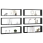 vidaXL Mensole Parete a Cubo 6pz Nere 80x15x26,5cm Legno Multistrato vidaXL Mensole Parete a Cubo 6pz Nere 80x15x26,5cm Legno Multistrato