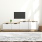 vidaXL Mobile TV Bianco Rovere Sonoma 158,5x36x45 cm Legno Multistrato vidaXL Mobile TV Bianco Rovere Sonoma 158,5x36x45 cm Legno Multistrato