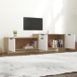 vidaXL Mobile TV Bianco Rovere Sonoma 158,5x36x45 cm Legno Multistrato vidaXL Mobile TV Bianco Rovere Sonoma 158,5x36x45 cm Legno Multistrato