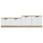 vidaXL Mobile TV Bianco Rovere Sonoma 158,5x36x45 cm Legno Multistrato vidaXL Mobile TV Bianco Rovere Sonoma 158,5x36x45 cm Legno Multistrato