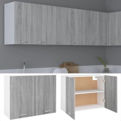 vidaXL Mobile Pensile Grigio Sonoma 80x31x60 cm in Legno Multistrato