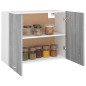 vidaXL Mobile Pensile Grigio Sonoma 80x31x60 cm in Legno Multistrato vidaXL Mobile Pensile Grigio Sonoma 80x31x60 cm in Legno Multistrato