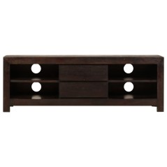 vidaXL Mobile Porta TV in Legno di Acacia 120x30x40cm Marrone Scuro