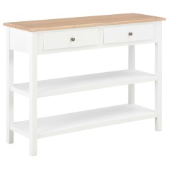 vidaXL Credenza Bianca 110x35x80 cm in MDF