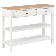 vidaXL Credenza Bianca 110x35x80 cm in MDF