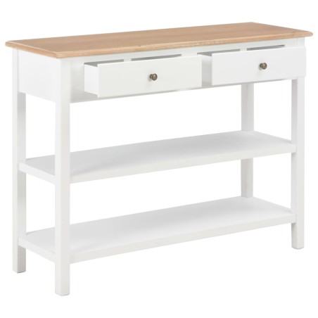 vidaXL Credenza Bianca 110x35x80 cm in MDF