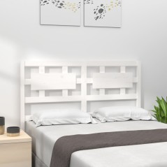 vidaXL Testiera per Letto Bianca 140,5x4x100 cm Legno Massello di Pino