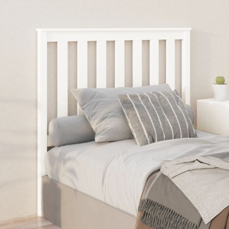 vidaXL Testiera per Letto Bianca 106x6x101cm in Legno Massello di Pino