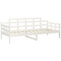 vidaXL Dormeuse Bianca in Legno Massello di Pino 90x200 cm vidaXL Dormeuse Bianca in Legno Massello di Pino 90x200 cm