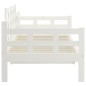 vidaXL Dormeuse Bianca in Legno Massello di Pino 90x200 cm vidaXL Dormeuse Bianca in Legno Massello di Pino 90x200 cm