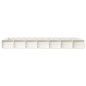 vidaXL Giroletto Bianco 100x200 cm in Legno Massello