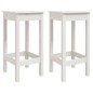 vidaXL Sgabelli da Bar 2 pz Bianchi 40x40x78 cm Legno Massello di Pino vidaXL Sgabelli da Bar 2 pz Bianchi 40x40x78 cm Legno Massello di Pino