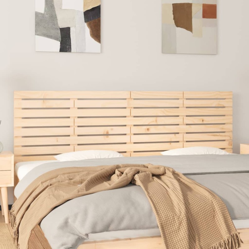 vidaXL Testiera da Parete 186x3x63 cm in Legno Massello di Pino vidaXL Testiera da Parete 186x3x63 cm in Legno Massello di Pino