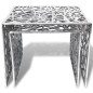 vidaXL Set 2 Tavolini Quadrati Alluminio Argento vidaXL Set 2 Tavolini Quadrati Alluminio Argento