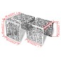 vidaXL Set 2 Tavolini Quadrati Alluminio Argento vidaXL Set 2 Tavolini Quadrati Alluminio Argento