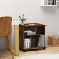 vidaXL Armadietto con Ruote Rovere Fumo 60x45x60 cm Legno Multistrato vidaXL Armadietto con Ruote Rovere Fumo 60x45x60 cm Legno Multistrato