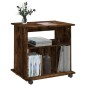 vidaXL Armadietto con Ruote Rovere Fumo 60x45x60 cm Legno Multistrato vidaXL Armadietto con Ruote Rovere Fumo 60x45x60 cm Legno Multistrato