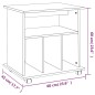 vidaXL Armadietto con Ruote Rovere Fumo 60x45x60 cm Legno Multistrato vidaXL Armadietto con Ruote Rovere Fumo 60x45x60 cm Legno Multistrato
