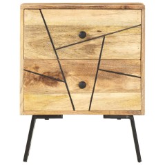 vidaXL Comodino 40x30x50 cm in Legno Massello di Mango