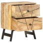 vidaXL Comodino 40x30x50 cm in Legno Massello di Mango vidaXL Comodino 40x30x50 cm in Legno Massello di Mango