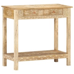 vidaXL Tavolo Consolle 80x35x74 cm in Legno Massello di Mango