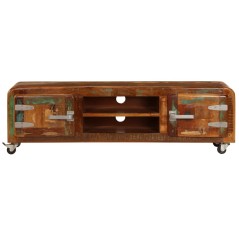 vidaXL Mobile Porta TV 120x30x36 cm in Legno Massello di Recupero
